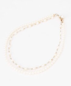 ANY SIS パール調2連 ネックレス