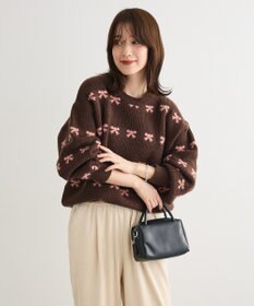 Green Parks ・ｓｗｉｎｇ　ｂｙ　リボンジャカードクルーニット