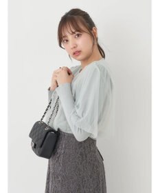 earth music&ecology チュールドッキングニットプルオーバー