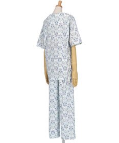 WACOAL パジャマ 綿100%(本体) 天竺素材 ミントン 5分袖 半袖 長ズボン レディース NDT167 /ワコール