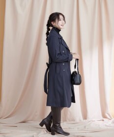 Tiaclasse L 【洗える】リボンベルト付きトレンチコート