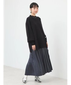 earth music&ecology サテンプリーツスカート