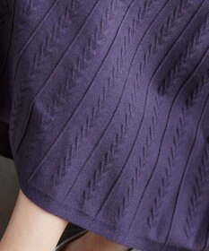 Tiaclasse アラン柄ニットフレアスカート