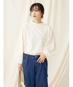 CRAFT STANDARD BOUTIQUE モックネックリングドット９分袖プルオーバー