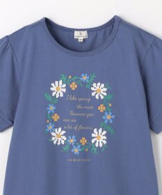 組曲 KIDS 【150-160㎝】 フラワーリースTeeシャツ