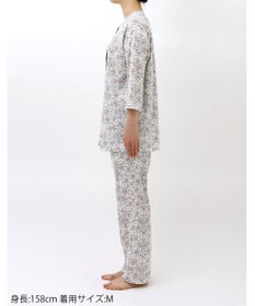 WACOAL ワコール_リラックス＆スリープ パジャマ 7分袖 長袖 長ズボン 綿100%(本体) ミントン レディース NDT256 /ワコール