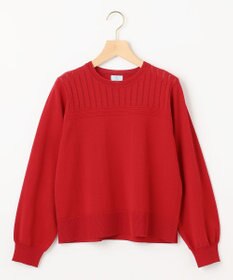 組曲 透かし柄 ニットプルオーバー