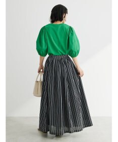 Green Parks 布帛ドッキングランタンスリーブカットプルオーバー