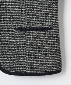 ANY SIS シャイニーストレッチツイード ノーカラージャケット