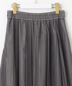 ANY SIS 【洗える】ストライプメッシュレース スカート