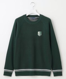 23区GOLF 裏地付きニットで温か【MEN】【蓄熱】ウールブレンド裏付 ニット