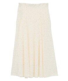 YECCA VECCA フラワー起毛レースマーメイドスカート