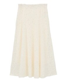 YECCA VECCA フラワー起毛レースマーメイドスカート
