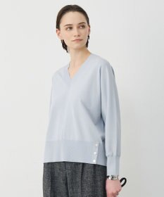 ICB クリアレーヨンストレッチ Vネックニット