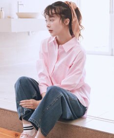 earth music&ecology バックツイストオーバーシャツ