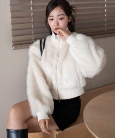 WEGO 【25年秋冬新作】フェイクファーショートブルゾン