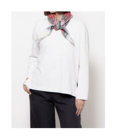 UNBILLION カシュネ cache nez / シルク×ウールチェック柄プリントストール