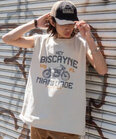 WEGO 【ユニセックス着用ITEM/MLサイズ展開】ヴィンテージライクグラフィックノースリーブ