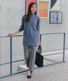 Tiaclasse 【新色追加・洗える】ランダムリブ編みドルマンニットチュニック