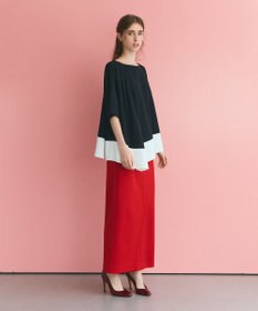 GRACE CONTINENTAL バイカラーアシメトップ