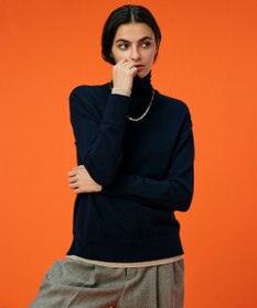 BEIGE， 【洗える】POMPE / ウールカシミヤタートルネックニット