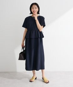 Green Parks 表面感ペプラムレイヤードワンピース