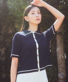 earth music&ecology 【予約】リブニットカーディガン