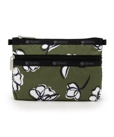 LeSportsac COSMETIC CLUTCH/オリーブフローラルシルエット