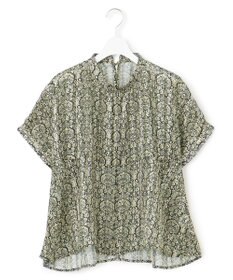 J.PRESS YORK STREET 【WOMEN】オリジナルタイルプリント ブラウス