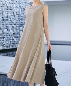 Tiaclasse L 【洗える】裾フレアAラインワンピース