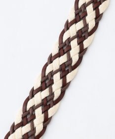 JOSEPH ABBOUD 【イタリア素材/日本製】レザーミックスブレイド ベルト