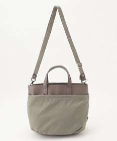 Y'SACCS はっ水ドットジャカード リサイクルレザーコンビ 2wayトートバッグ