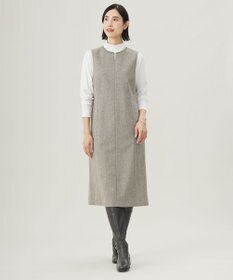J.PRESS LADIES L ネップヘリンボーン ジャンパースカート