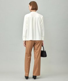 ICB 【洗える】イージージョーゼット バンドカラーカットソー