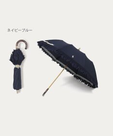 MOONBAT 【遮光/晴雨兼用日傘】POLO RALPH LAUREN(ポロ ラルフローレン) エンブフリル 折りたたみ傘 楽折 遮熱 UV