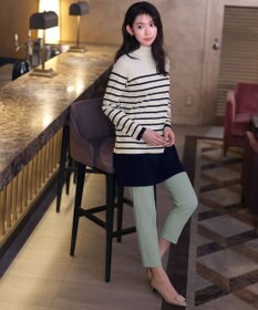 Tiaclasse 【洗える】ボーダーニットチュニック