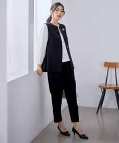 ANY L 【3SET】きちんと見え3点コーデセット（ブラウス＋ジレ＋パンツ）