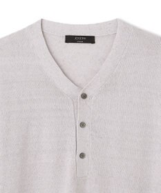 JOSEPH HOMME リネンナイロンプレーン　半袖ヘンリーネックニット