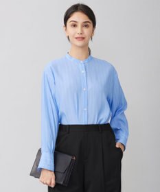 自由区 【洗える】SOMELOSテンセルバンドカラー シャツ