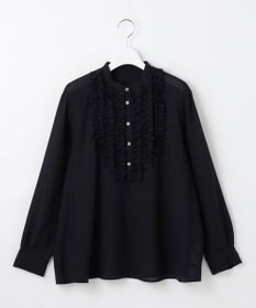 自由区 【セットアップ対応・洗える】ハイツイストビエラフロントフリル ブラウス