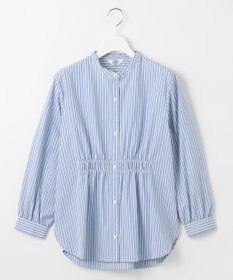 J.PRESS LADIES S 【洗える・接触冷感・UVケア】エステネージュストライプ シャーリング  ブラウス