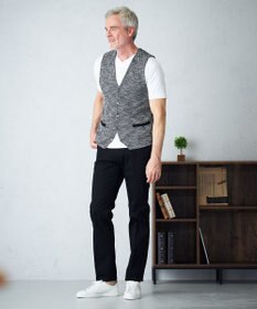 JOSEPH ABBOUD 【キングサイズ・オーガニックコットン使用】JOE COTTONサッカーVネック Tシャツ