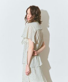 GRACE CONTINENTAL ドットジャガードボウタイブラウス