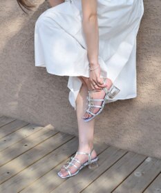 Bridget Birkin 【Bridget Birkin】ギンガムチェックリボンサンダル