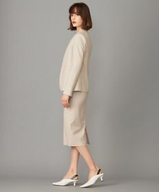 ICB L 【セットアップ対応】ウールストレッチ ノーカラージャケット