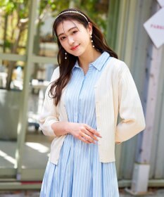 Tiaclasse L 【洗える】フレアスリーブシャツワンピース