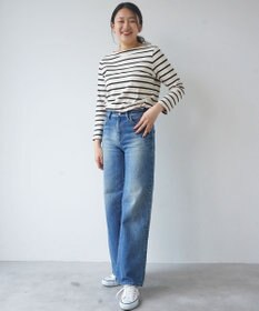 caqu modern baggy ワイドシルエットデニムパンツ USED WASH