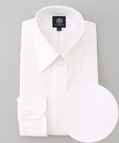 J.PRESS MEN 【PREMIUM PLEATS / 形態安定】スーピマコットンドビーストライプ シャツ/レギュラーカラー ホワイト系1