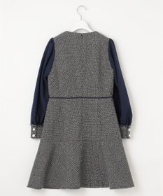 Feroux 【洗える】ツイードコンビミディ ワンピース