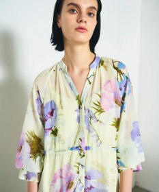 GRACE CONTINENTAL ビッグボタニカルシャツワンピース